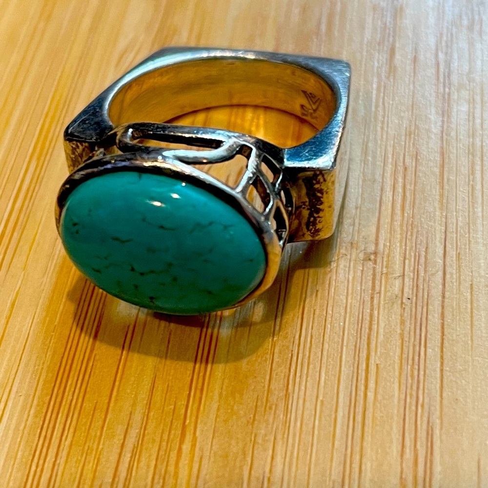 Silpada Sterling Silver & Turquoise ring- stamped 925